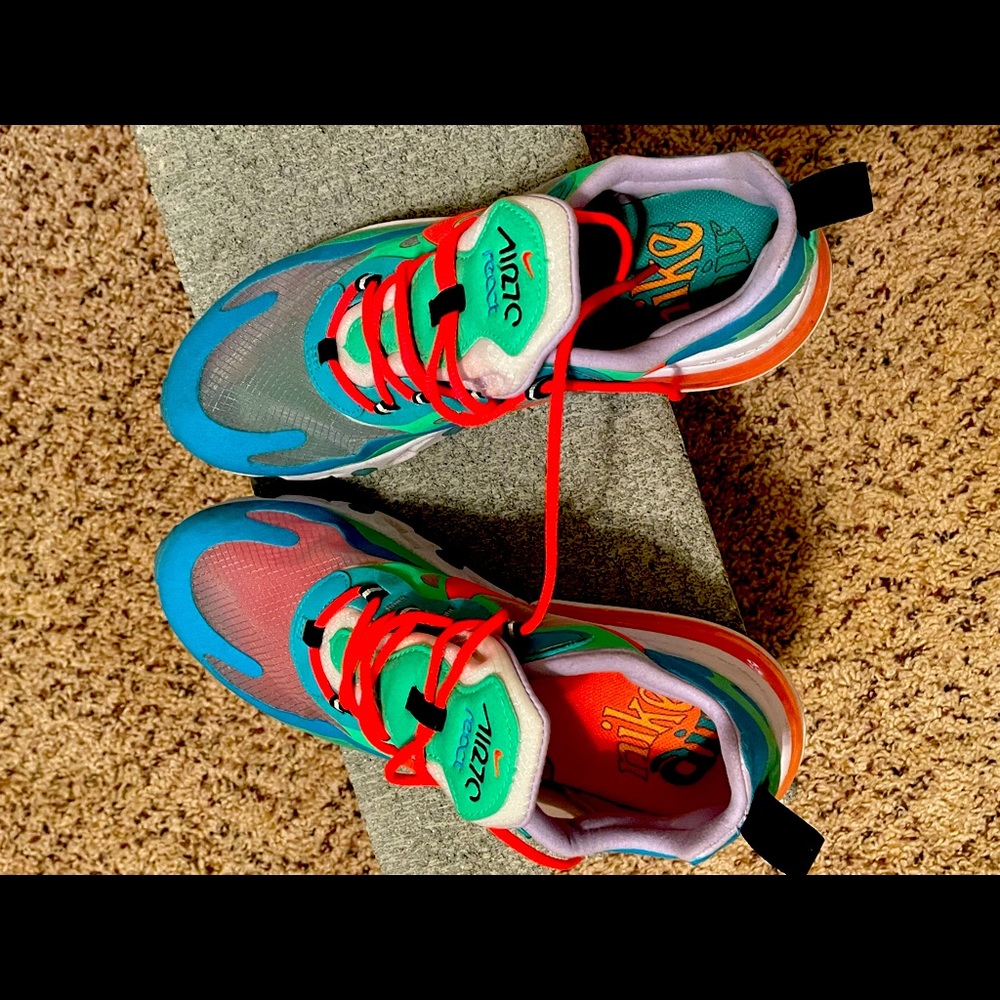 Nike multi colored running shoes, worn about 3 times!